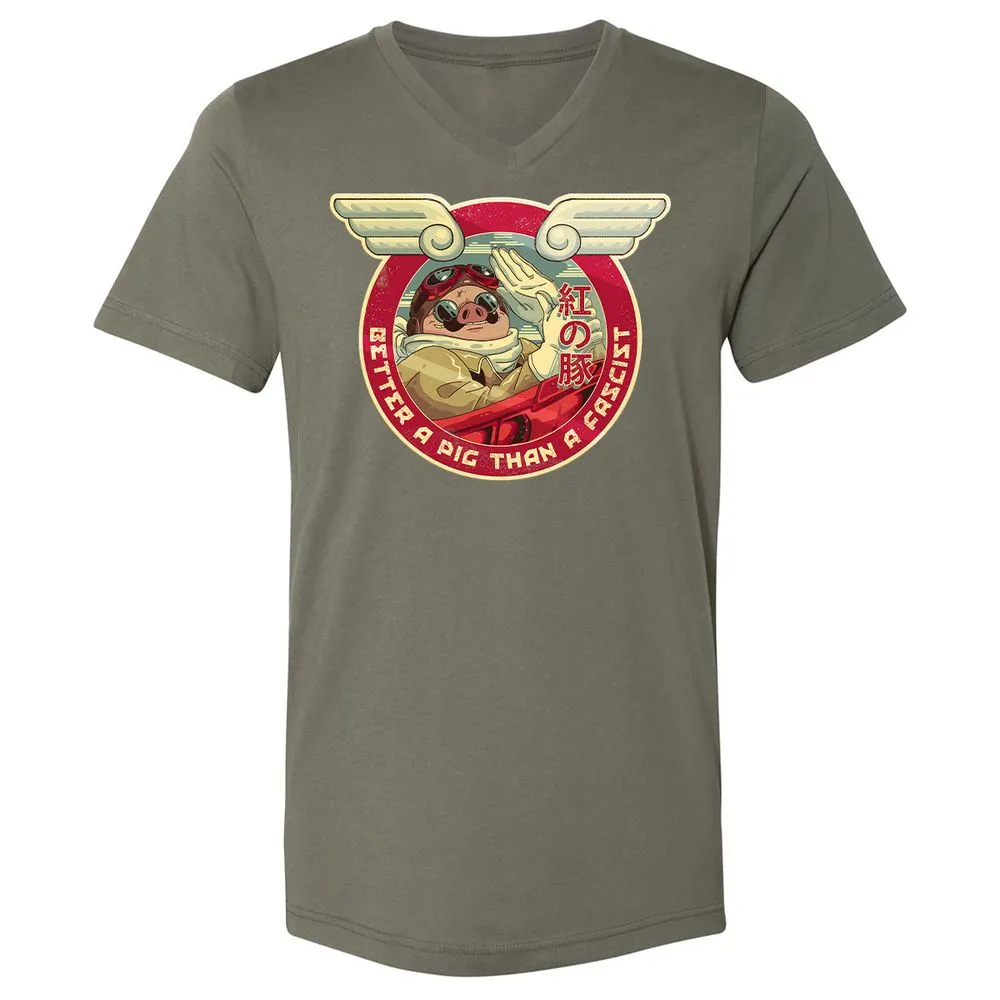 Unisex V-Neck T-Shirt - E2VGW65X - Military Green - 10