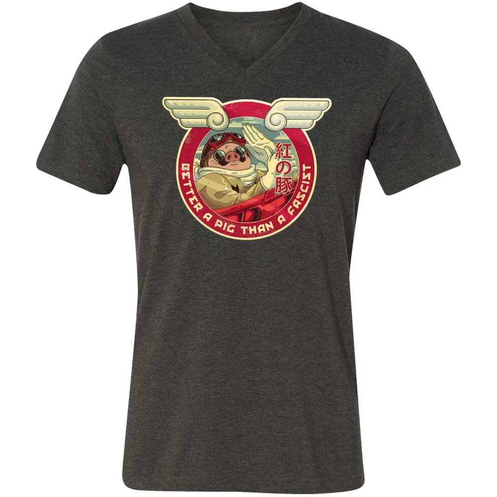 Unisex V-Neck T-Shirt - E2VGW65X - Dark Grey Heather - 8