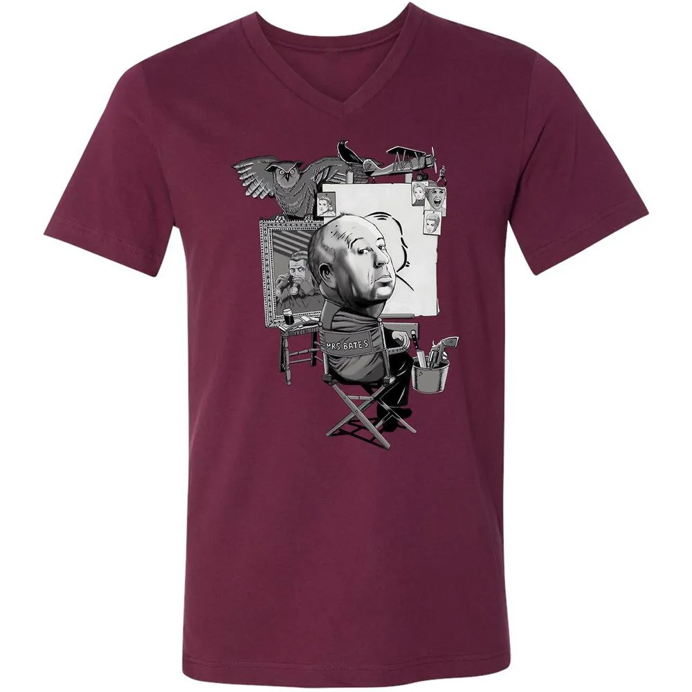 Unisex V-Neck T-Shirt - X8X2TV93 - Maroon - 6