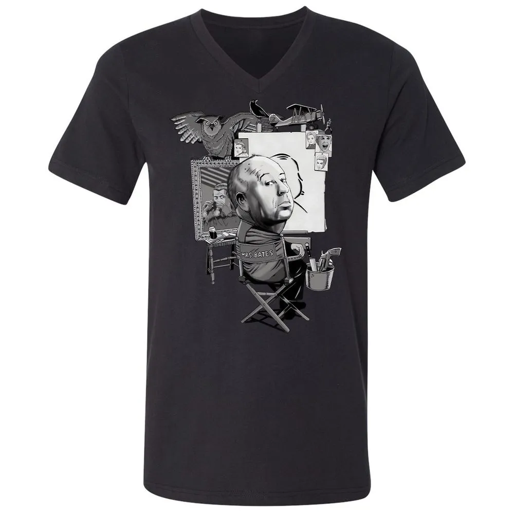 Unisex V-Neck T-Shirt - X8X2TV93 - Black - 16