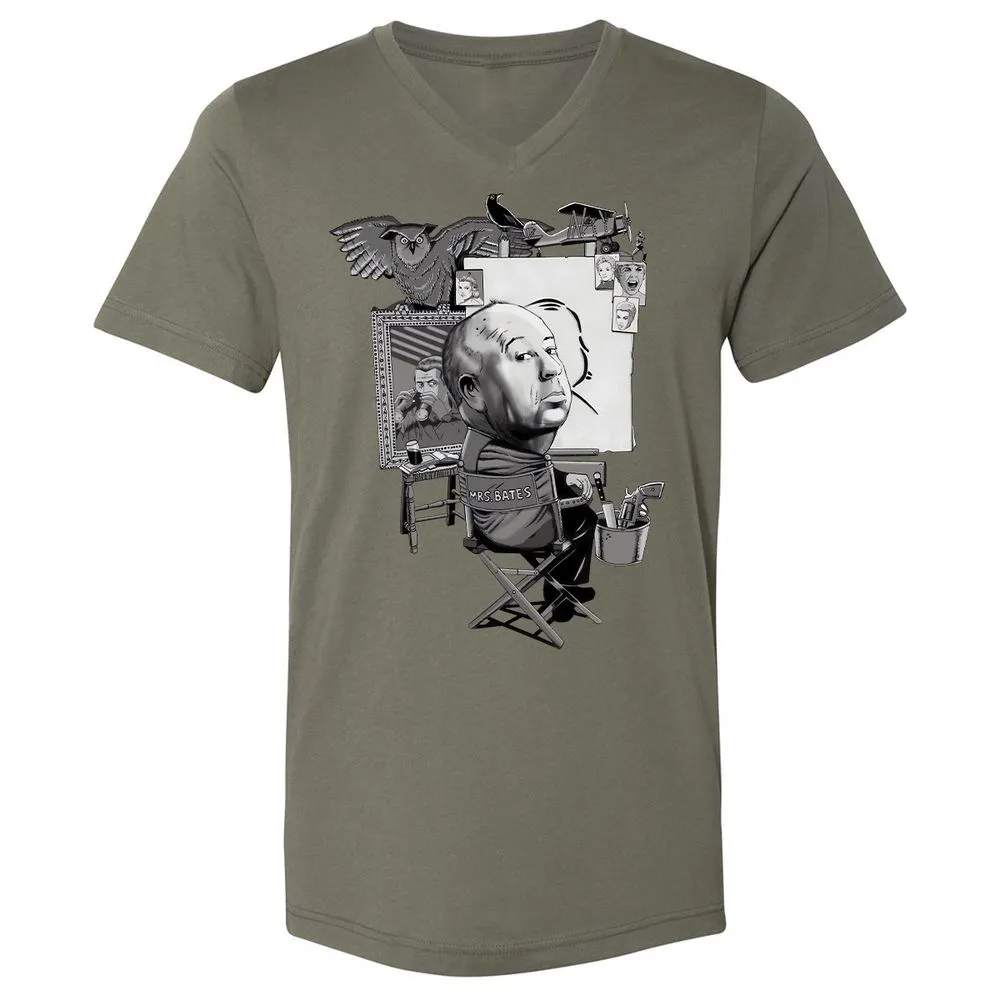 Unisex V-Neck T-Shirt - X8X2TV93 - Military Green - 10