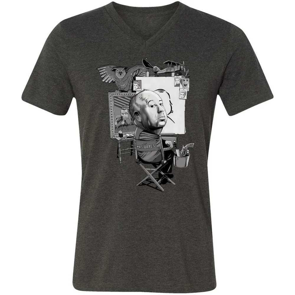 Unisex V-Neck T-Shirt - X8X2TV93 - Dark Grey Heather - 8