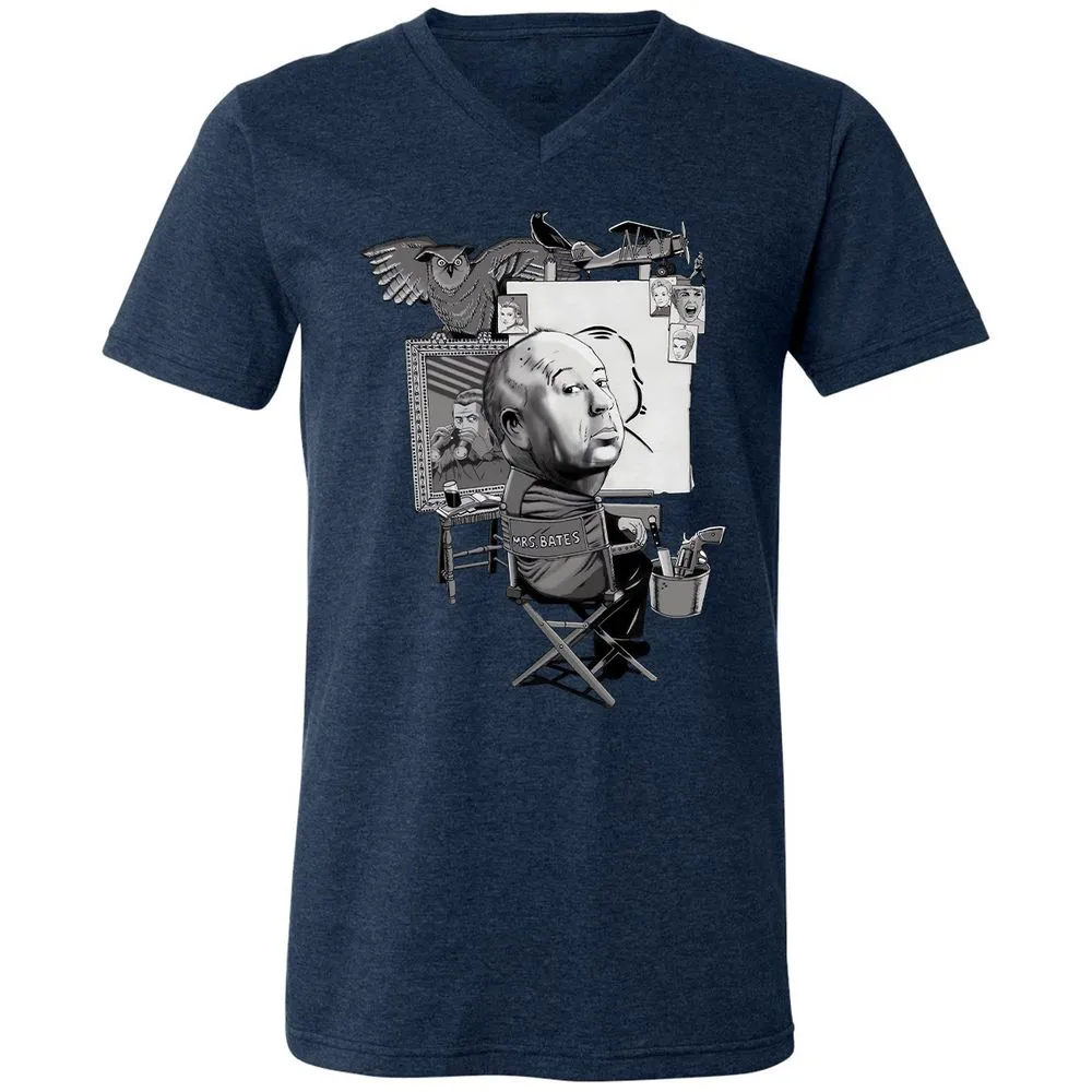 Unisex V-Neck T-Shirt - X8X2TV93 - Heather Navy - 15