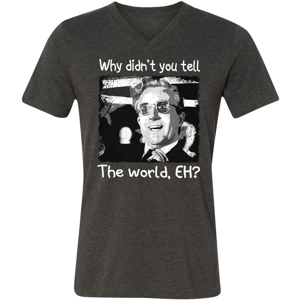 Unisex V-Neck T-Shirt - AKYPZNKR - Dark Grey Heather - 8
