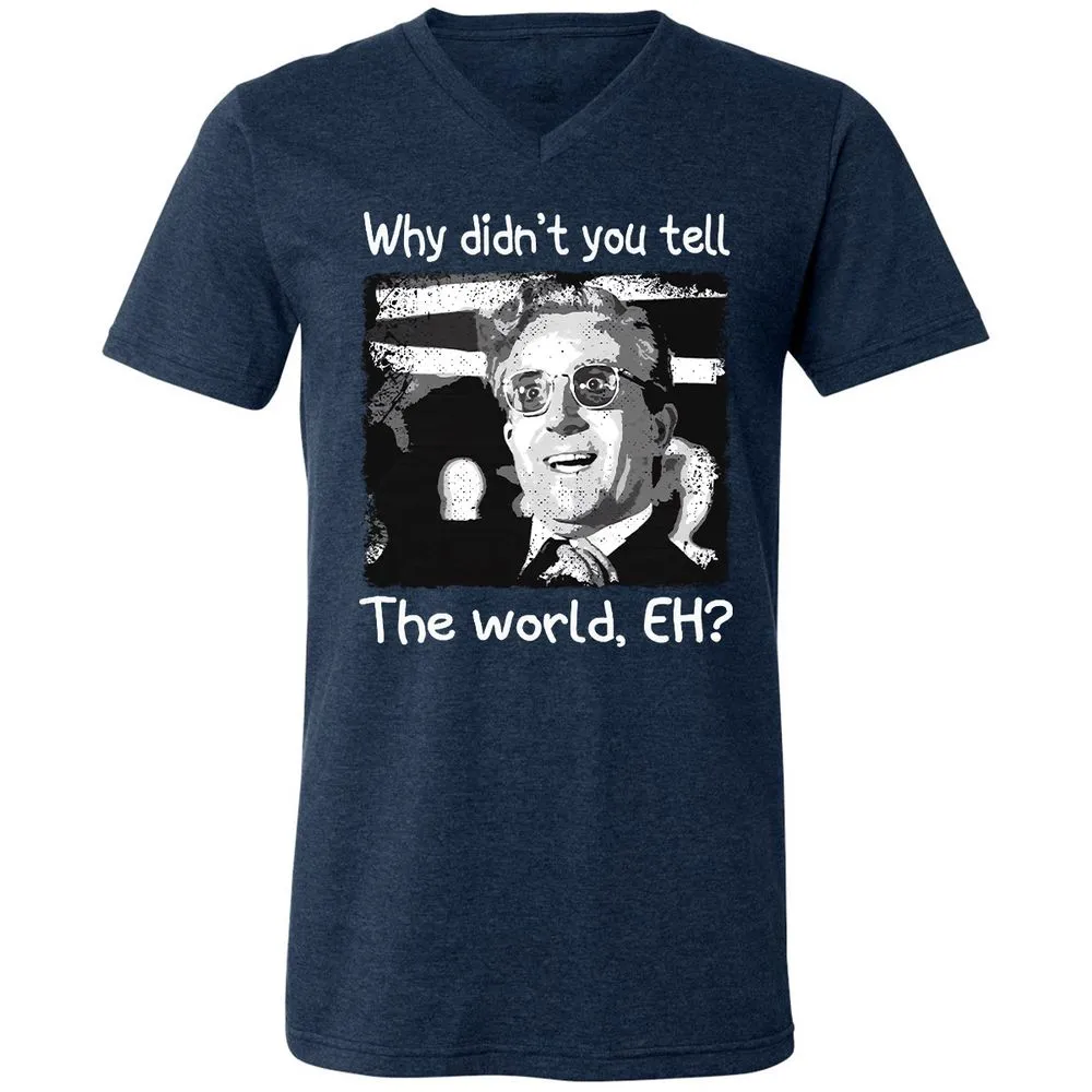 Unisex V-Neck T-Shirt - AKYPZNKR - Heather Navy - 15