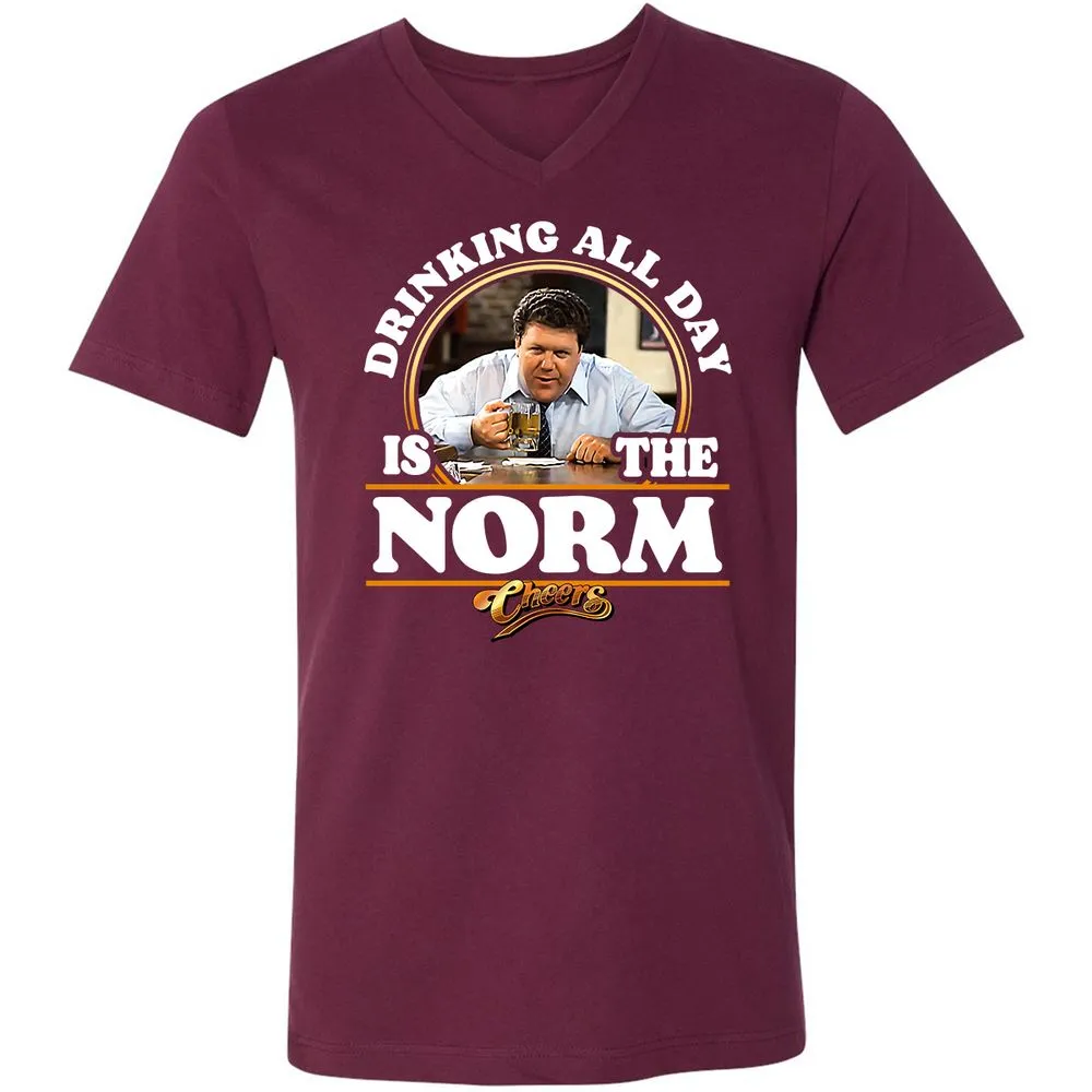 Unisex V-Neck T-Shirt - E7KVFRKW - Maroon - 6