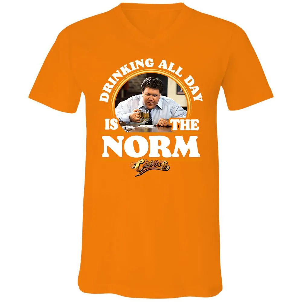 Unisex V-Neck T-Shirt - E7KVFRKW - Orange - 11