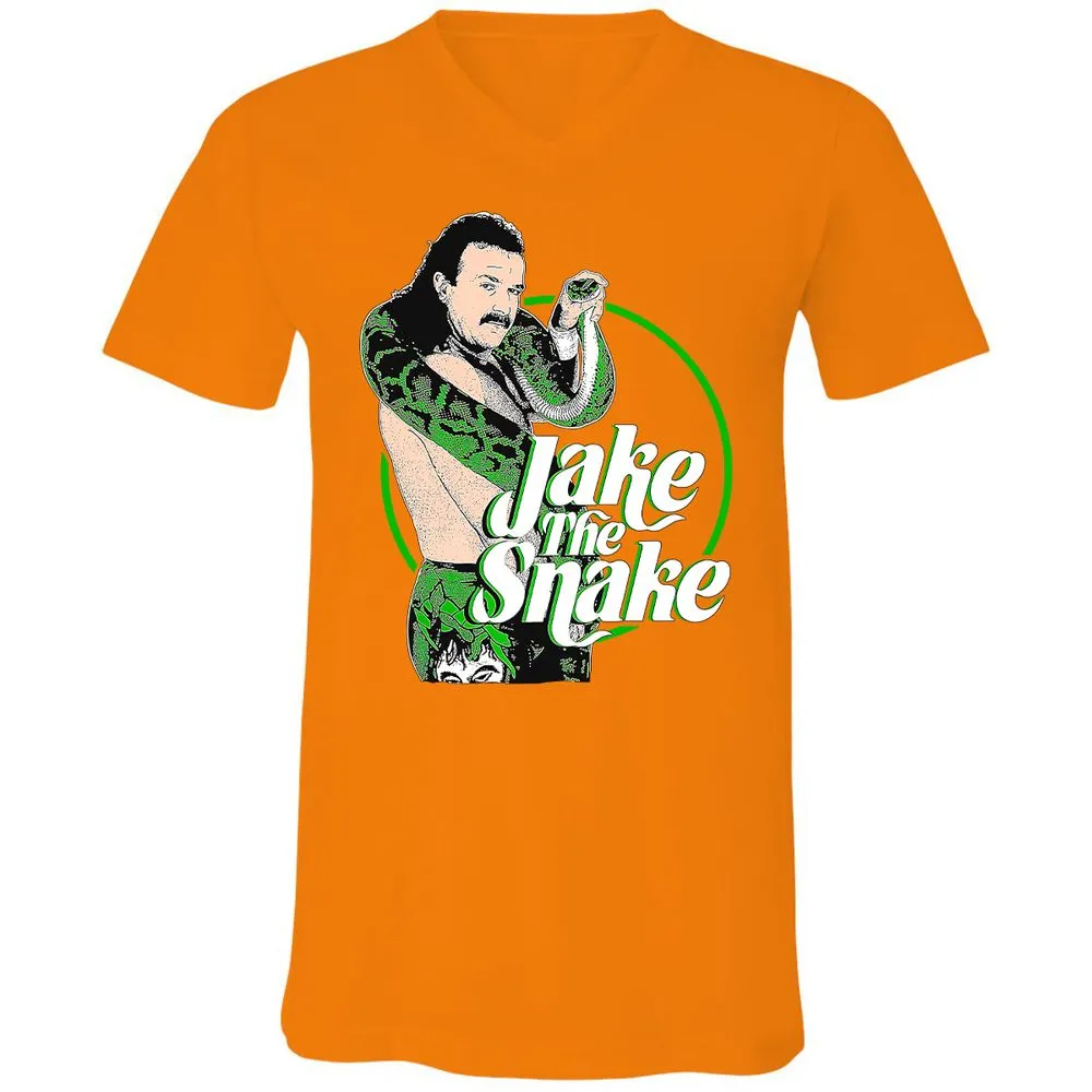 Unisex V-Neck T-Shirt - 93A7UFG5 - Orange - 11