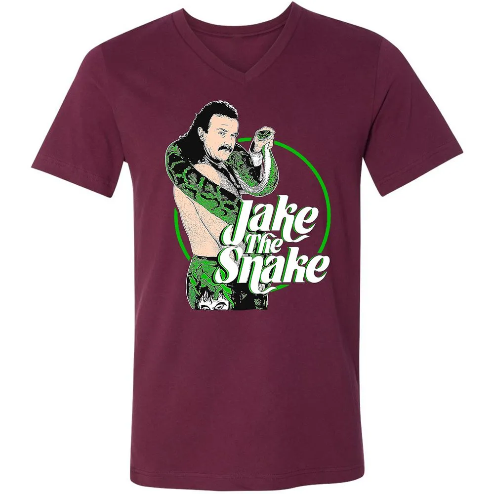 Unisex V-Neck T-Shirt - 93A7UFG5 - Maroon - 6