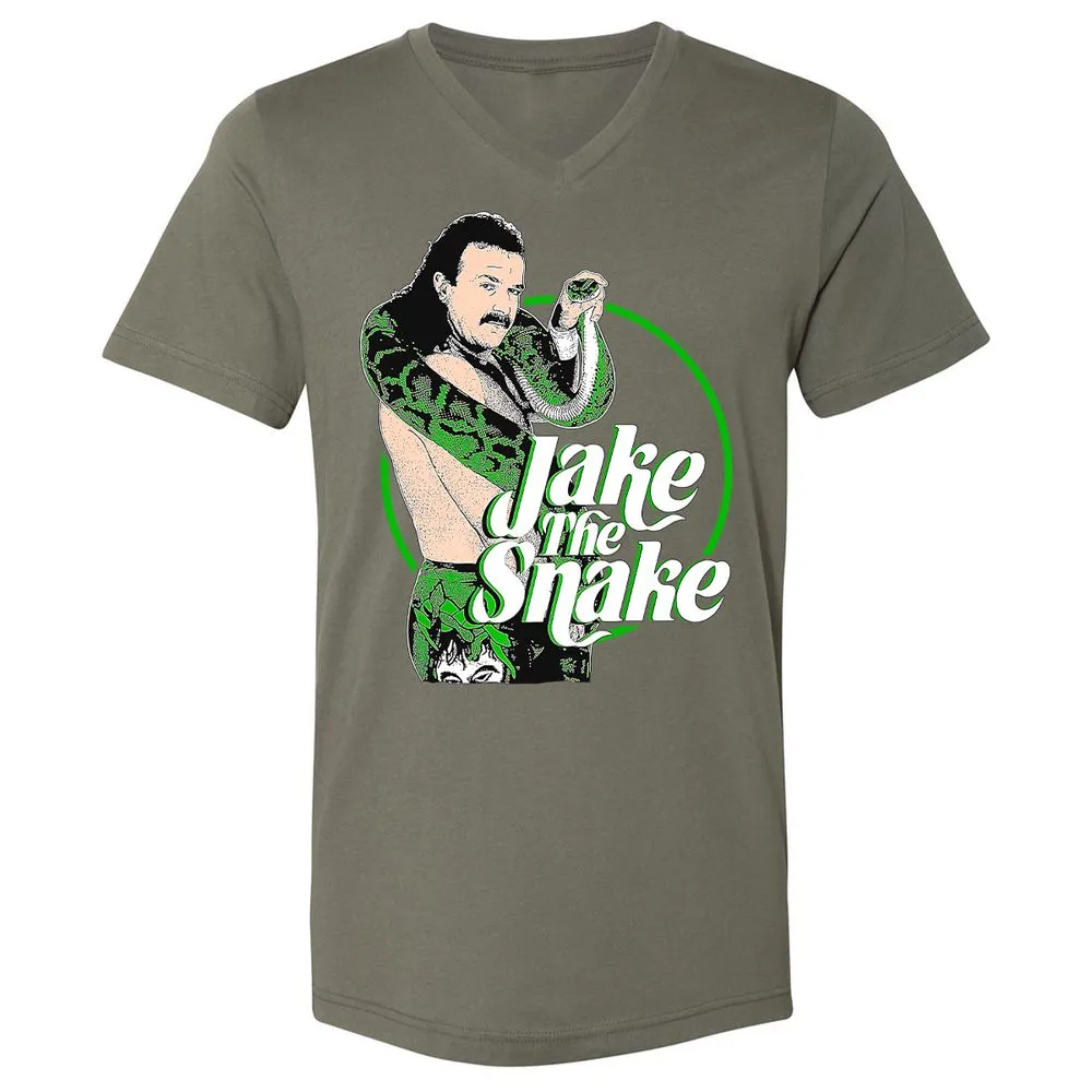 Unisex V-Neck T-Shirt - 93A7UFG5 - Military Green - 10