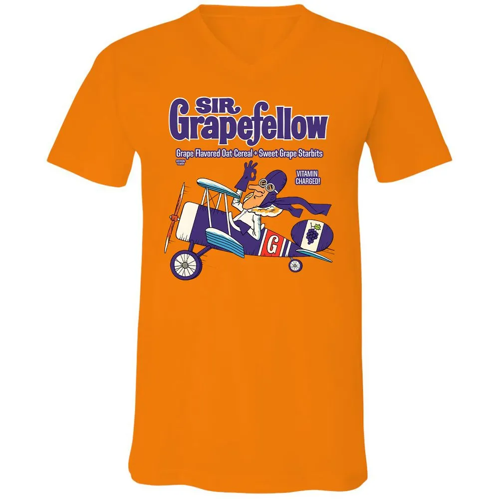 Unisex V-Neck T-Shirt - W8Q97QYJ - Orange - 11