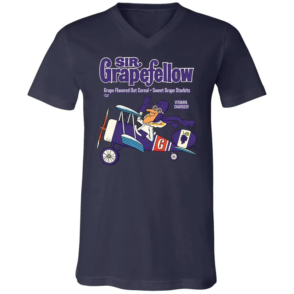 Unisex V-Neck T-Shirt - W8Q97QYJ - Navy - 2