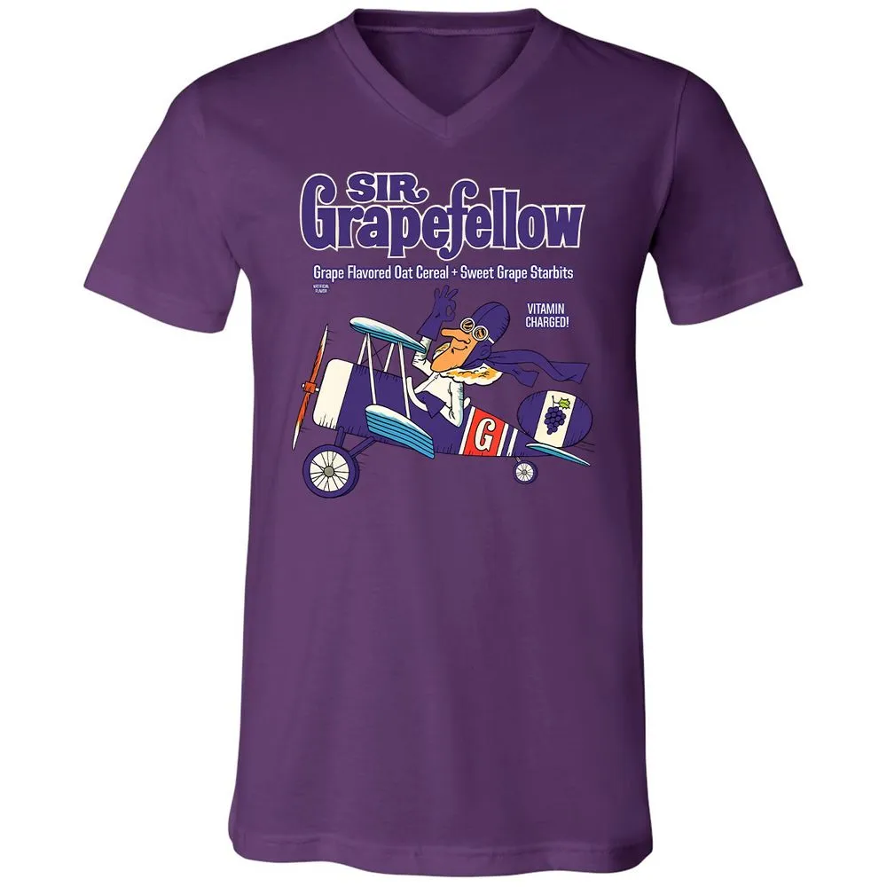 Unisex V-Neck T-Shirt - W8Q97QYJ - Team Purple - 9