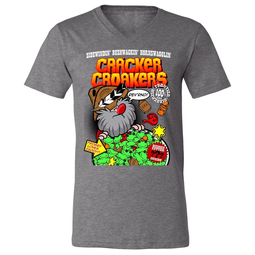 Unisex V-Neck T-Shirt - HPDLZR75 - Deep Heather - 13