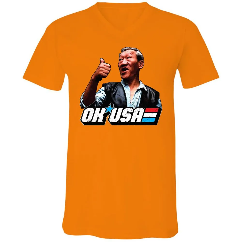 Unisex V-Neck T-Shirt - T631UCHG - Orange - 11