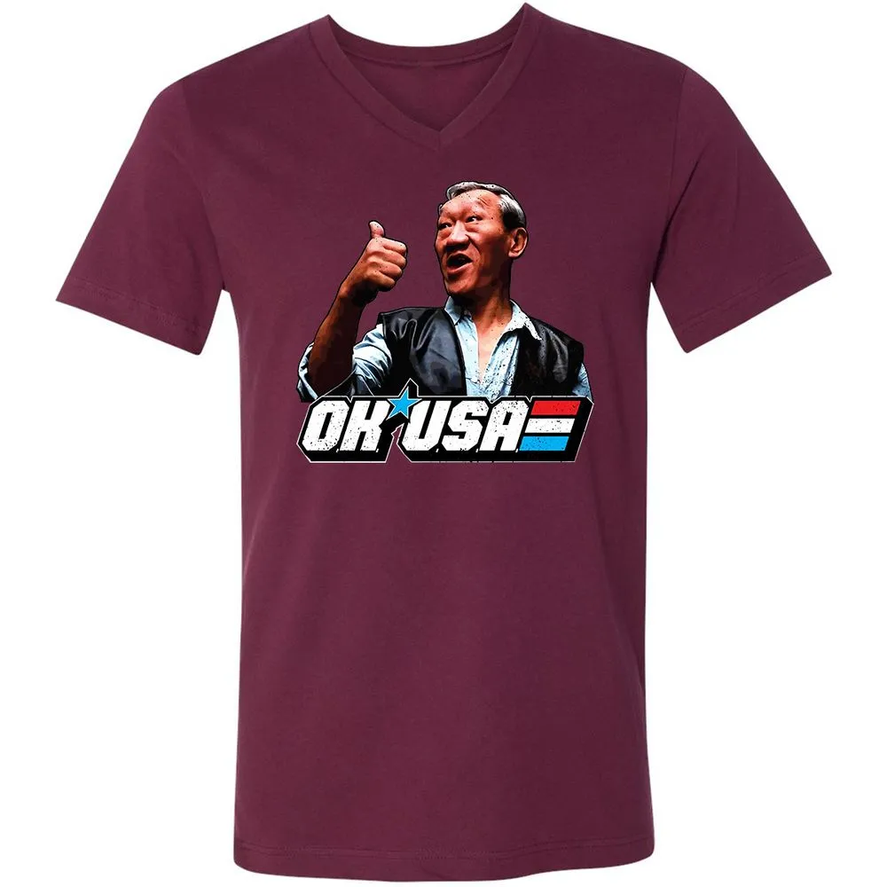 Unisex V-Neck T-Shirt - T631UCHG - Maroon - 6