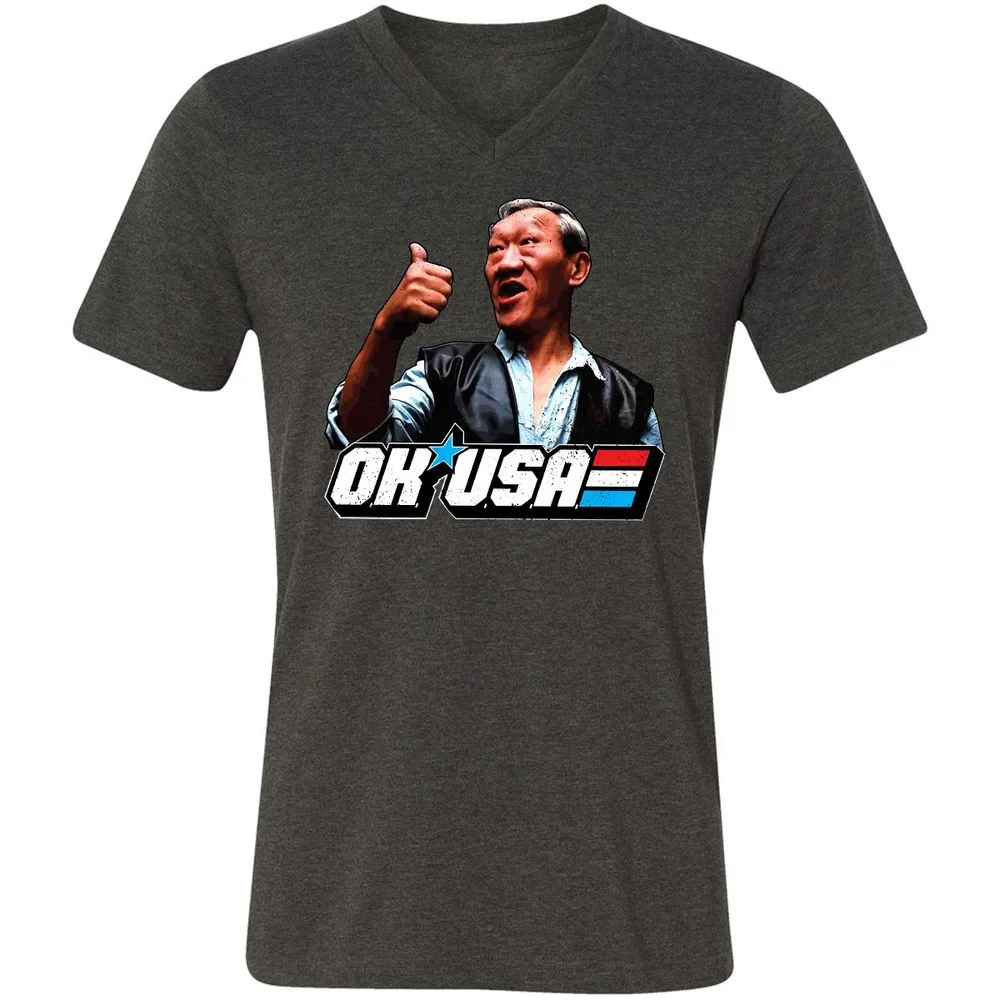 Unisex V-Neck T-Shirt - T631UCHG - Dark Grey Heather - 8