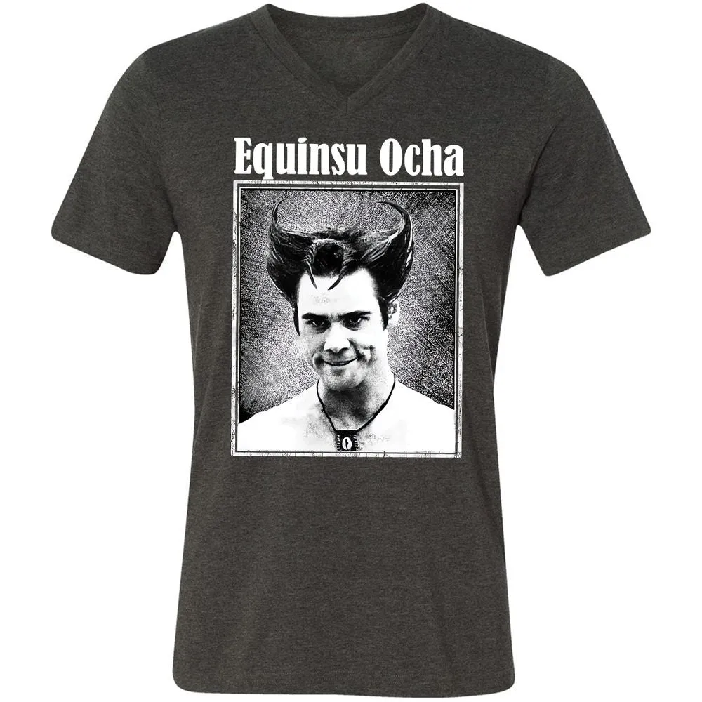 Unisex V-Neck T-Shirt - P45U8457 - Dark Grey Heather - 8