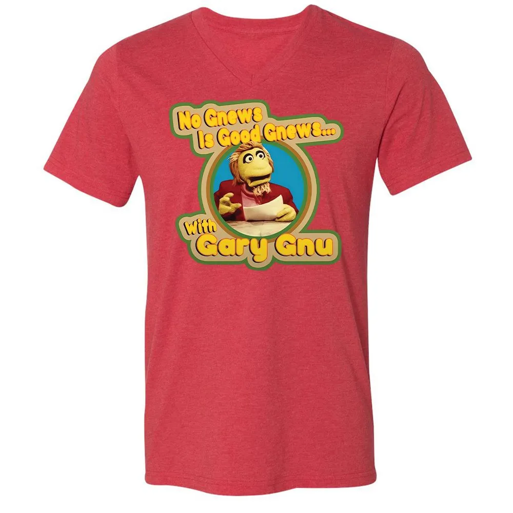 Unisex V-Neck T-Shirt - VKD1EPHQ - Heather Red - 16