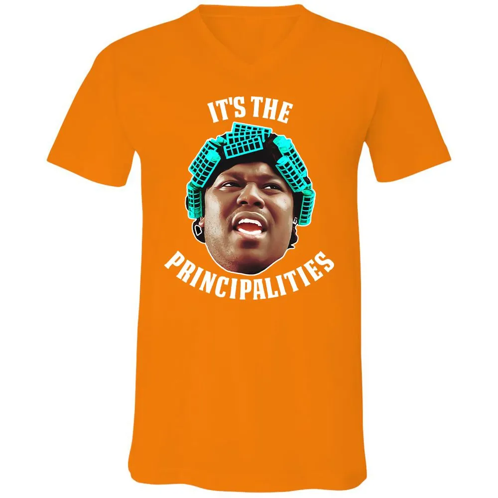 Unisex V-Neck T-Shirt - DE3MM3HX - Orange - 11