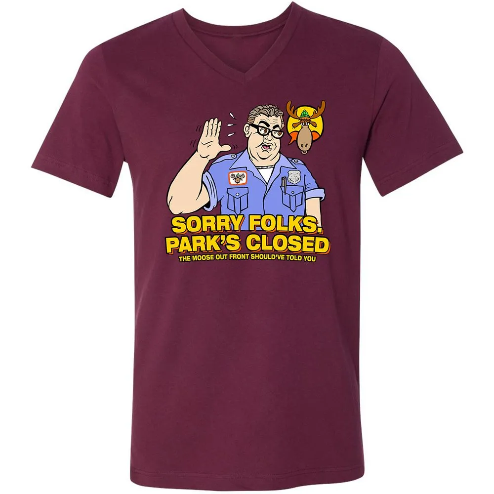 Unisex V-Neck T-Shirt - DBGZWSC2 - Maroon - 6