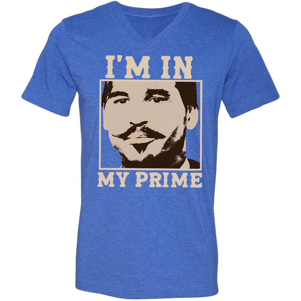 Unisex V-Neck T-Shirt - 55BXW2XH - Heather True Royal - 14