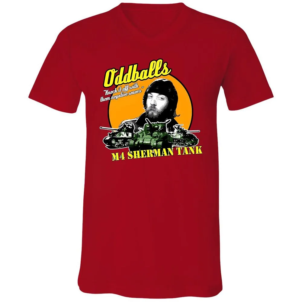 Unisex V-Neck T-Shirt - WXZ3WP88 - Red - 3