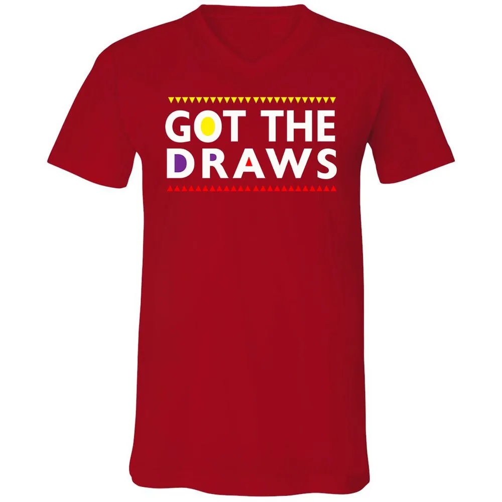 Unisex V-Neck T-Shirt - ZNJC92Q6 - Red - 3