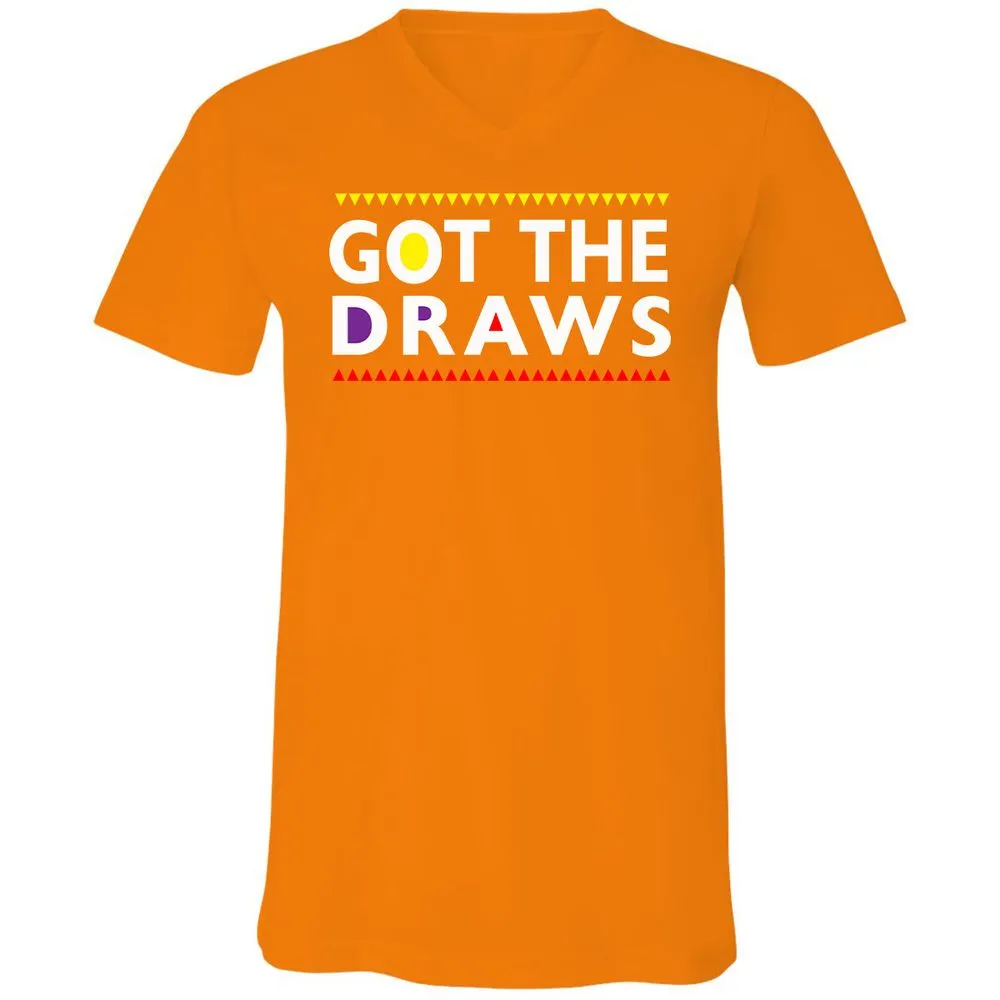 Unisex V-Neck T-Shirt - ZNJC92Q6 - Orange - 11