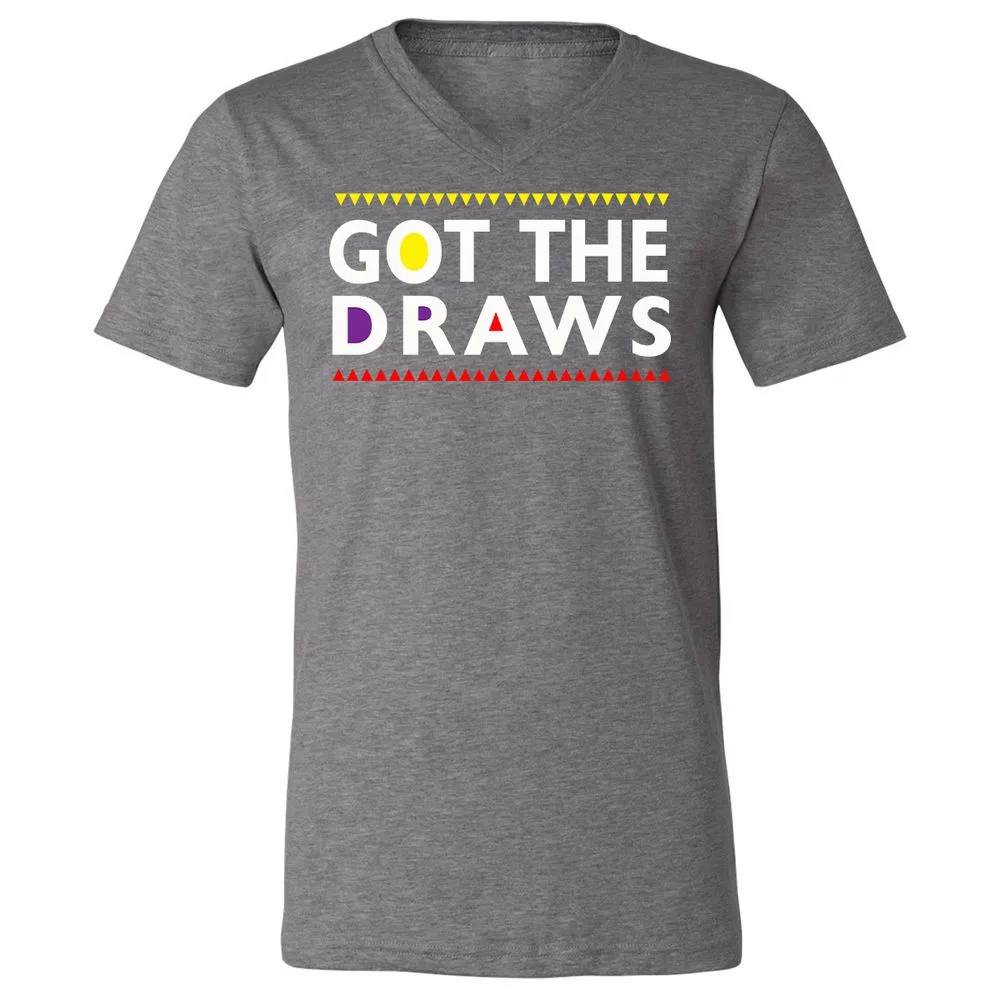 Unisex V-Neck T-Shirt - ZNJC92Q6 - Deep Heather - 13