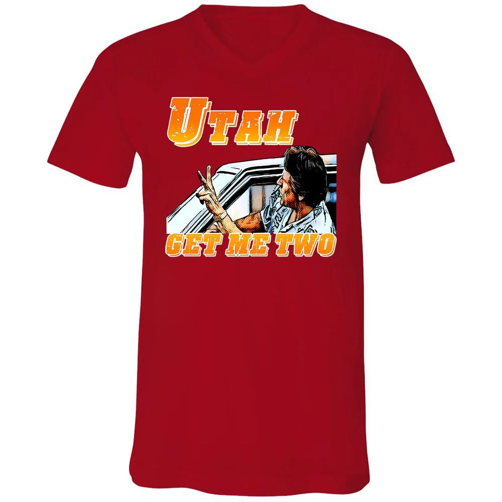 Unisex V-Neck T-Shirt - BWPN94XJ - Red - 3