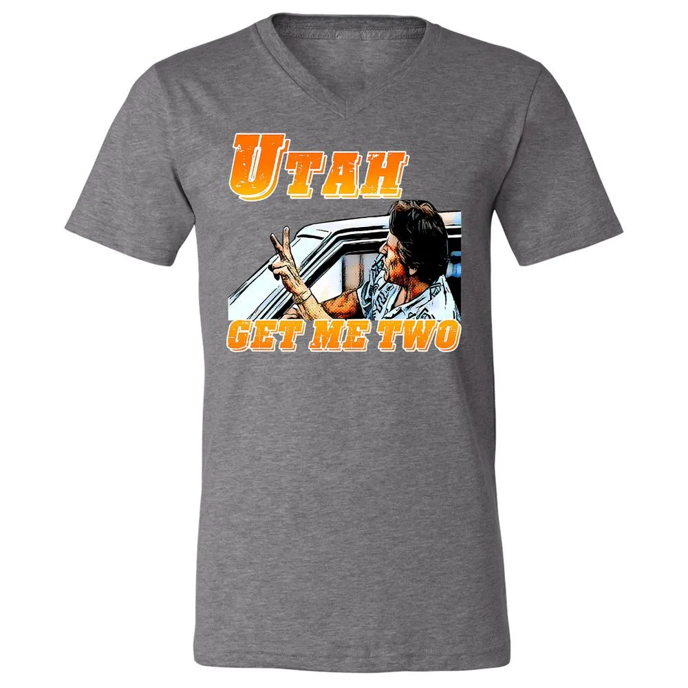 Unisex V-Neck T-Shirt - BWPN94XJ - Deep Heather - 13