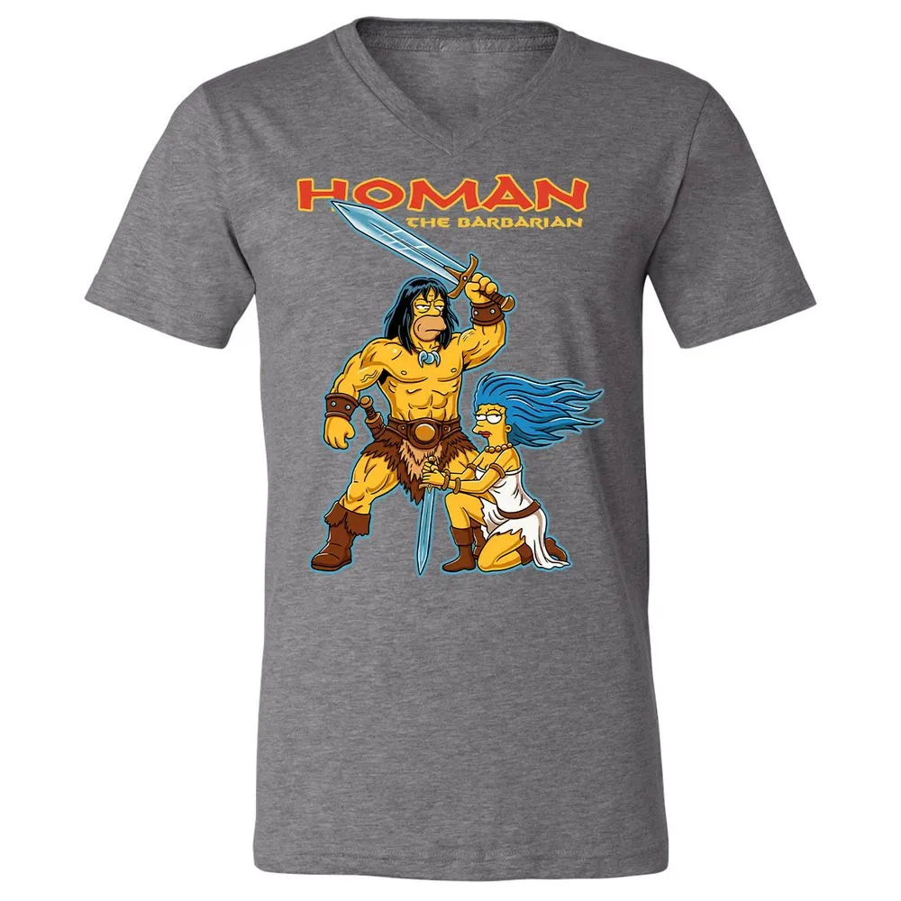 Unisex V-Neck T-Shirt - G8NTVGXJ - Deep Heather - 13