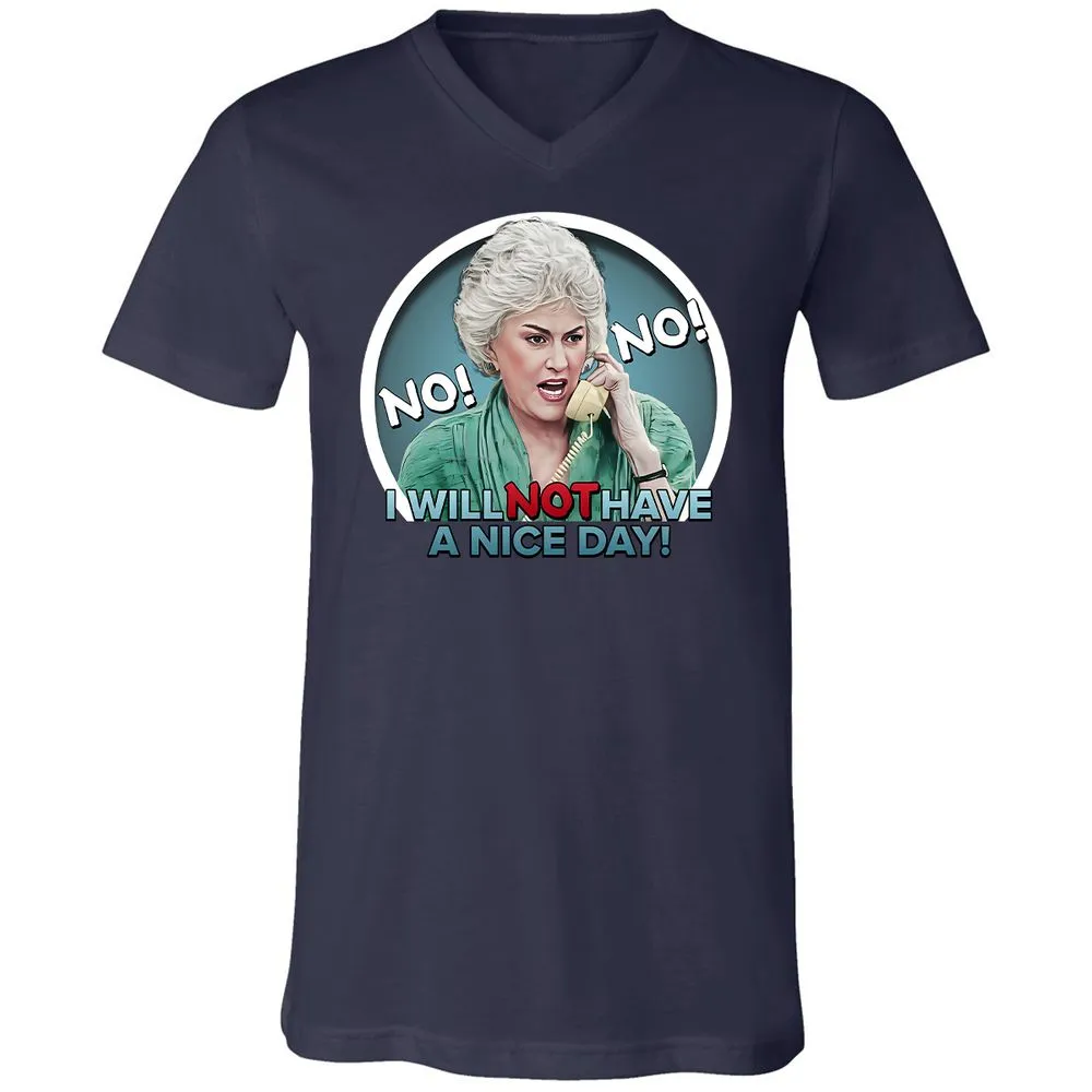 Unisex V-Neck T-Shirt - 9KC6FHHR - Navy - 2