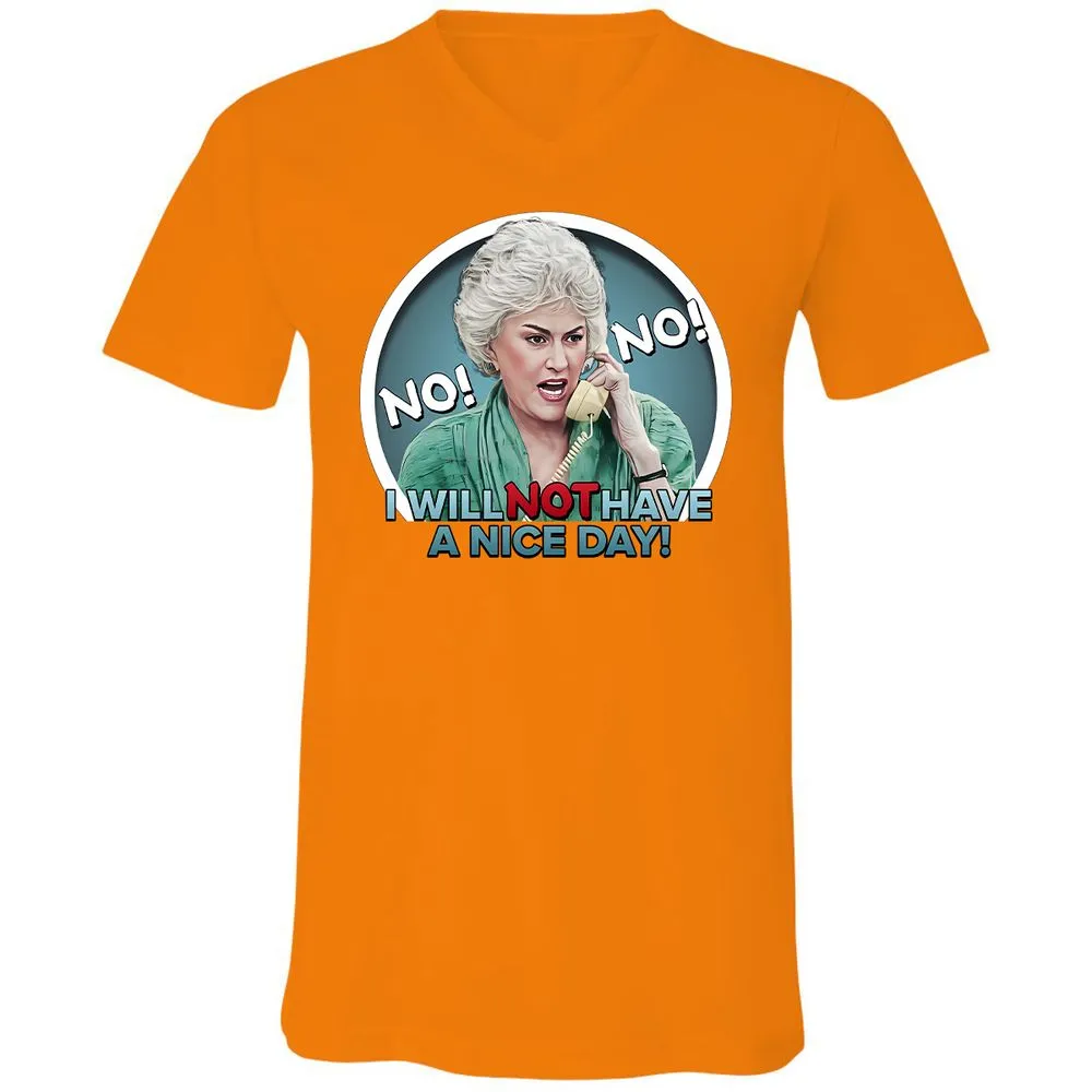Unisex V-Neck T-Shirt - 9KC6FHHR - Orange - 11