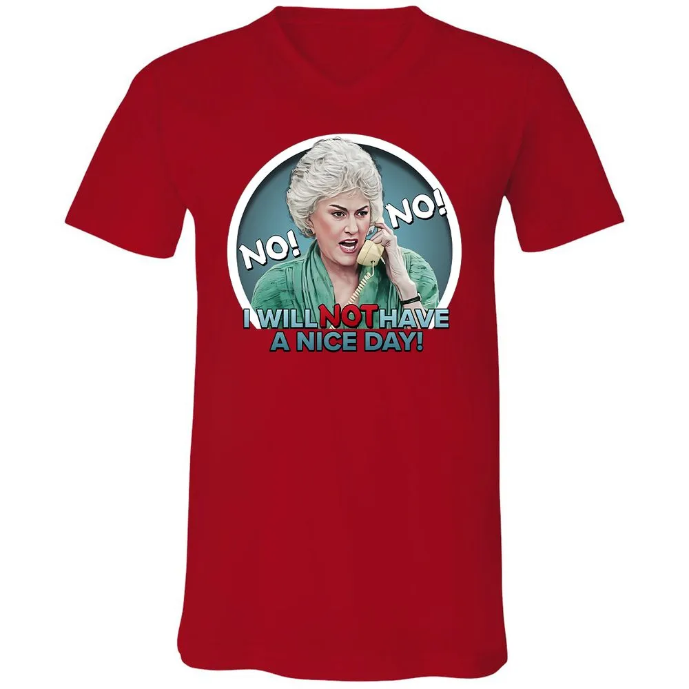 Unisex V-Neck T-Shirt - 9KC6FHHR - Red - 3