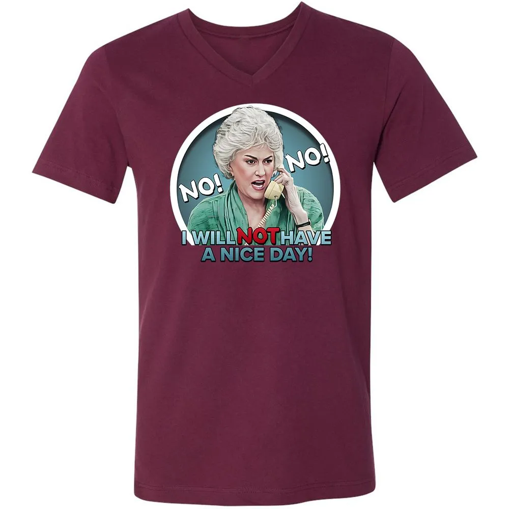 Unisex V-Neck T-Shirt - 9KC6FHHR - Maroon - 6