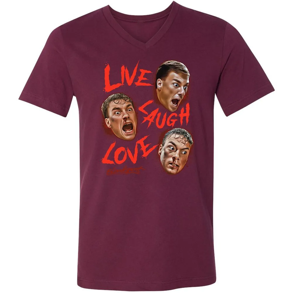 Unisex V-Neck T-Shirt - R1M4EHBV - Maroon - 6