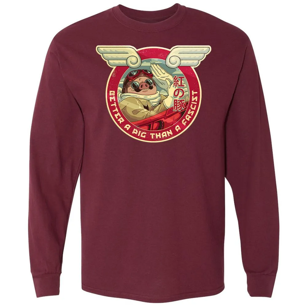 Long Sleeve T-Shirt - 6ZATJDEW - Maroon - 11