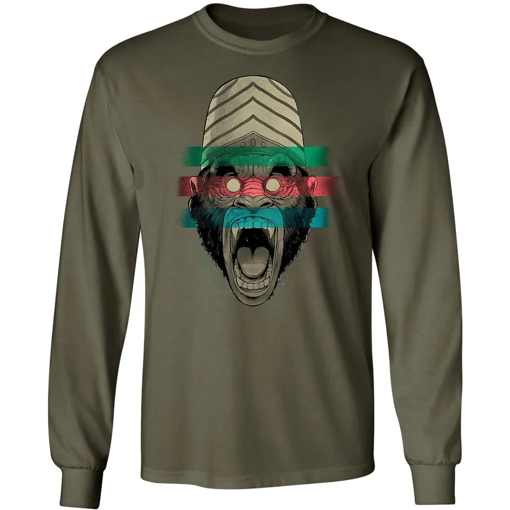 Long Sleeve T-Shirt - YMU5V3GW - Military Green - 16