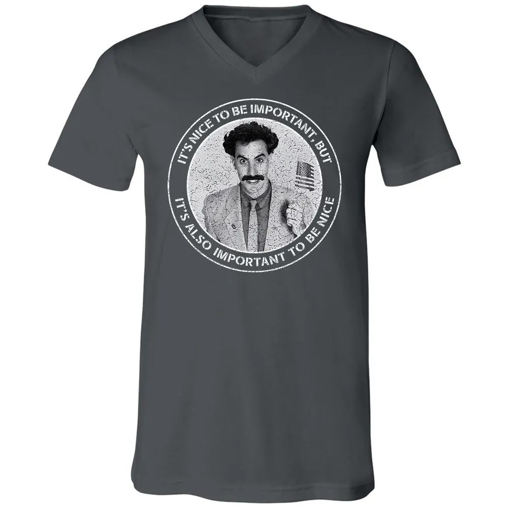 Unisex V-Neck T-Shirt - 8R6YN6KL - Asphalt - 12