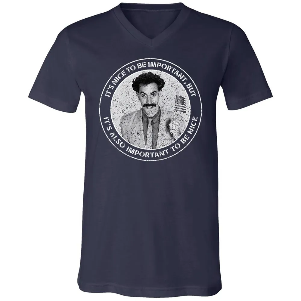 Unisex V-Neck T-Shirt - 8R6YN6KL - Navy - 2