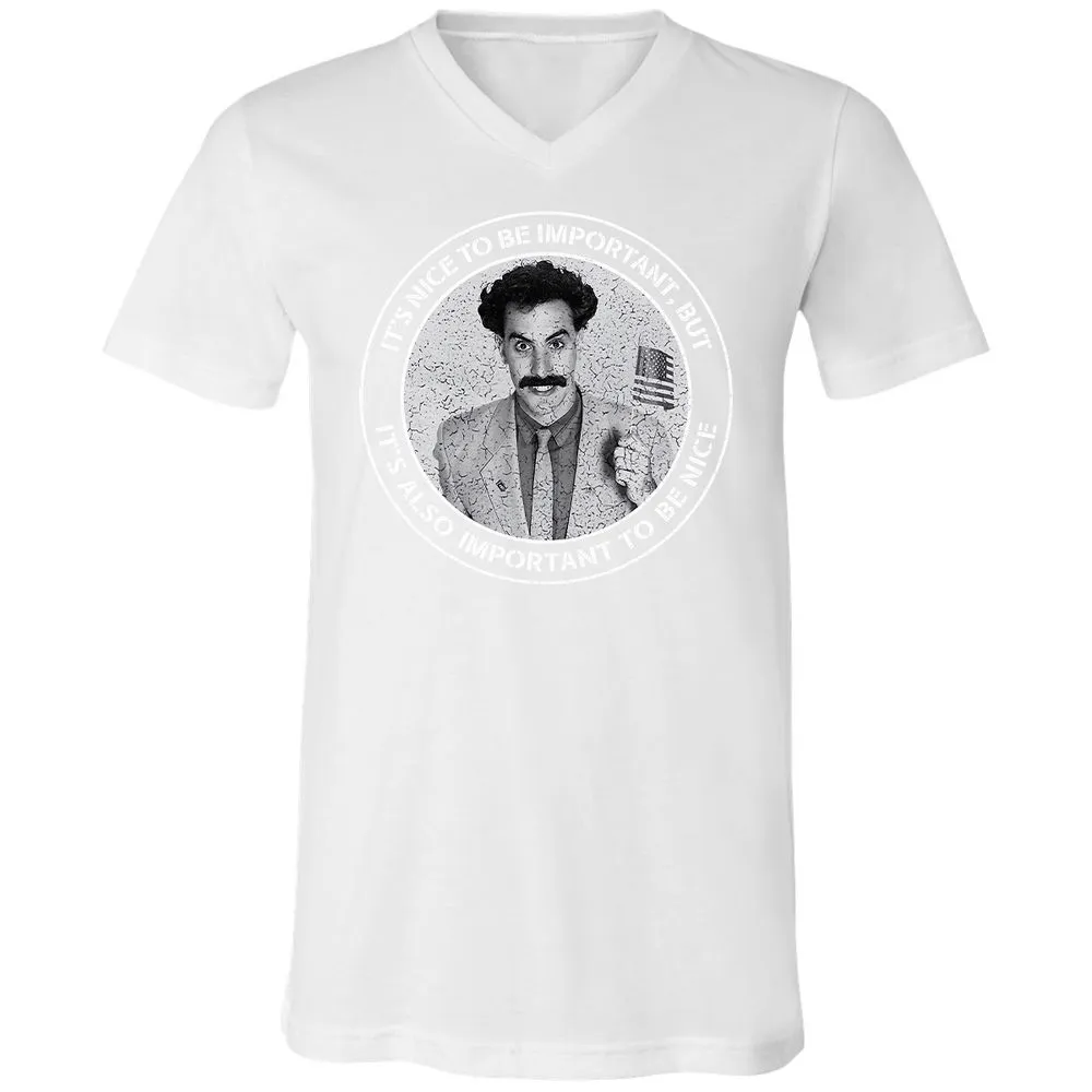 Unisex V-Neck T-Shirt - 8R6YN6KL - White - 5