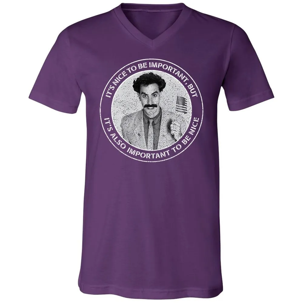 Unisex V-Neck T-Shirt - 8R6YN6KL - Team Purple - 9