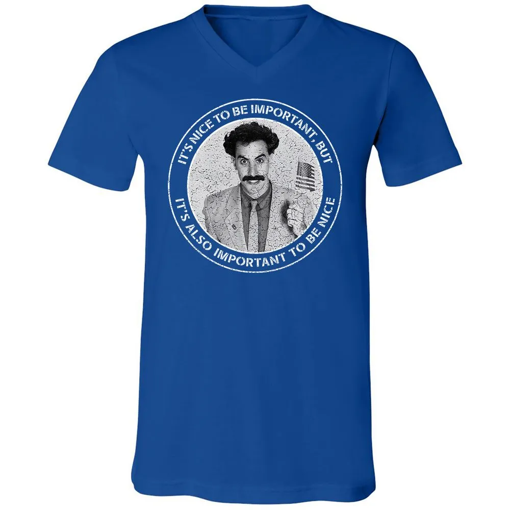 Unisex V-Neck T-Shirt - 8R6YN6KL - True Royal - 4