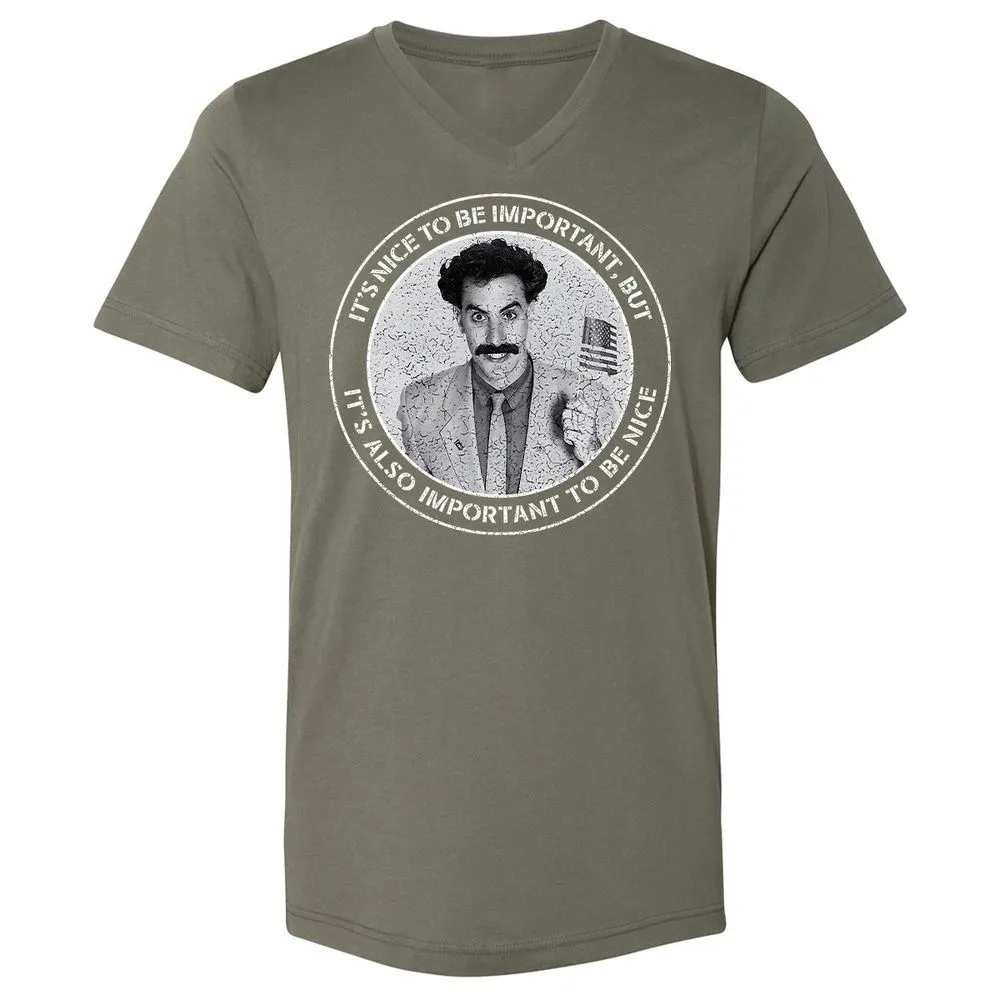 Unisex V-Neck T-Shirt - 8R6YN6KL - Military Green - 10