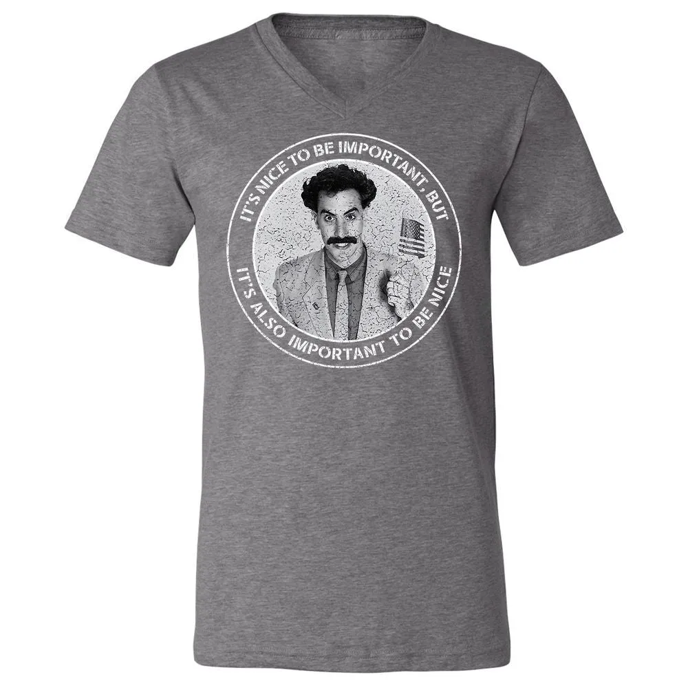 Unisex V-Neck T-Shirt - 8R6YN6KL - Deep Heather - 13