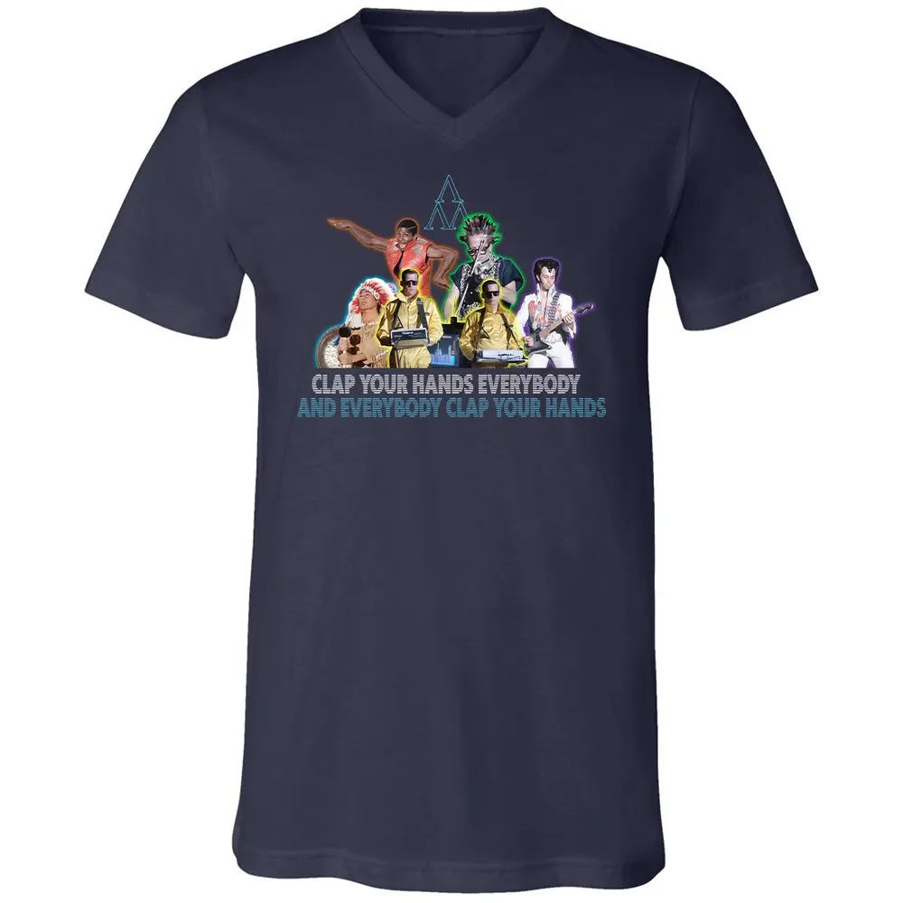 Unisex V-Neck T-Shirt - 5JR2NCLV - Navy - 2