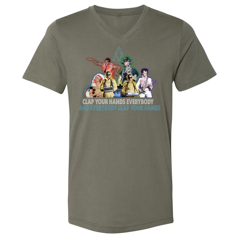 Unisex V-Neck T-Shirt - 5JR2NCLV - Military Green - 10