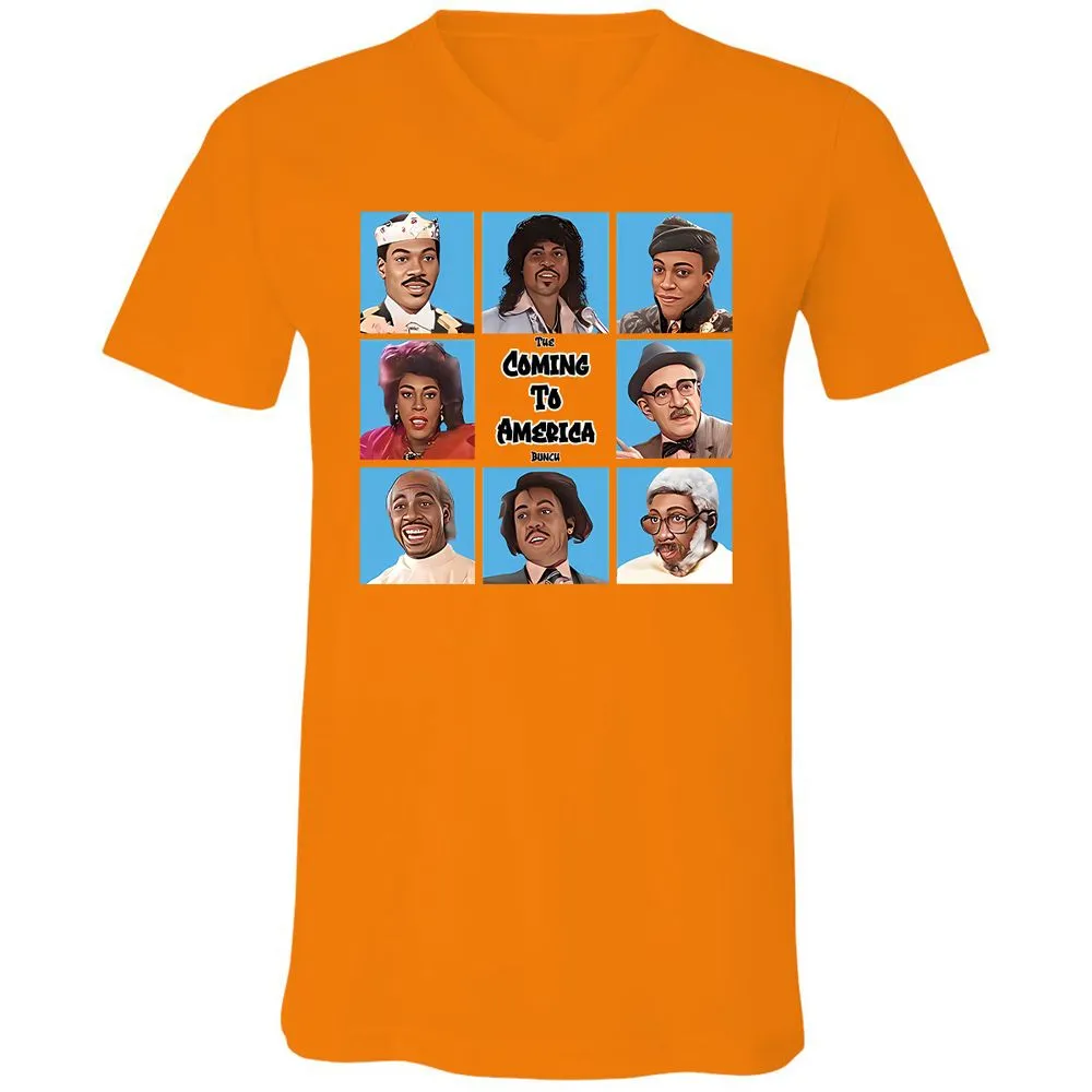 Unisex V-Neck T-Shirt - UFVL5Y5Q - Orange - 11
